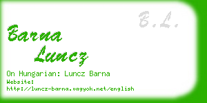 barna luncz business card